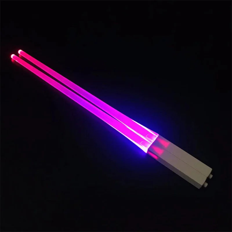 Glowing Lightsaber Chopsticks | LED Light-Up Sushi & Noodle Utensils