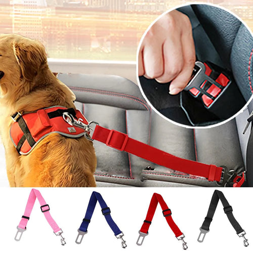 Pet Car Seat Belt Adjustable Harness | Secure, Comfortable Car Travel for Dogs