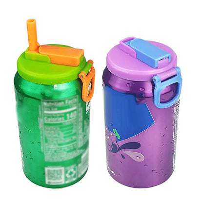 Soda Can Lids with Silicone Straws | Keep Drinks Fresh, Spill-Free & Eco-Friendly