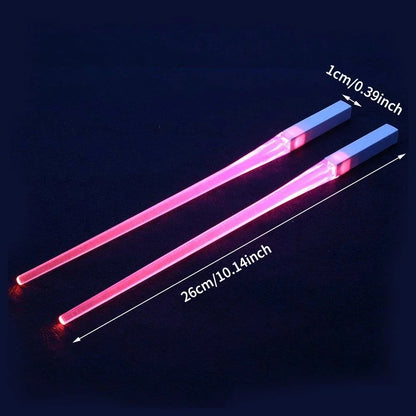 Glowing Lightsaber Chopsticks | LED Light-Up Sushi & Noodle Utensils