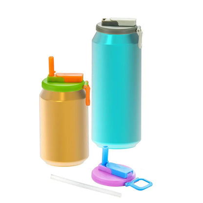 Soda Can Lids with Silicone Straws | Keep Drinks Fresh, Spill-Free & Eco-Friendly