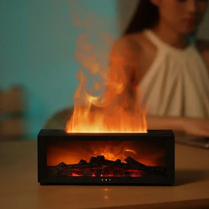 Fireplace Humidifier | Cozy Ambiance, Aromatherapy & Custom LED Flame