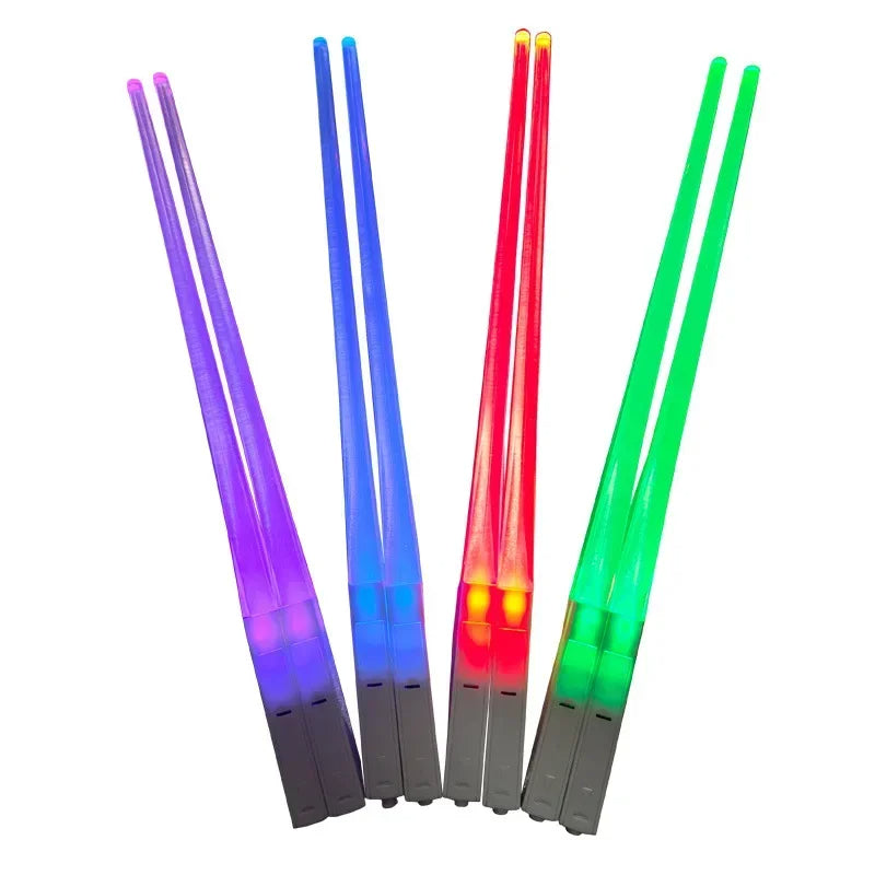 Glowing Lightsaber Chopsticks | LED Light-Up Sushi & Noodle Utensils