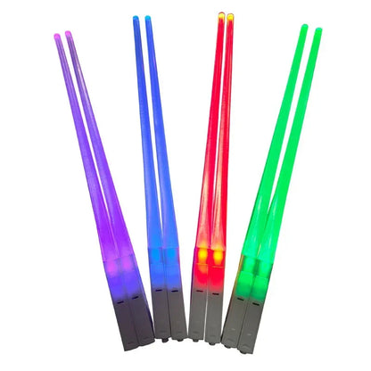Glowing Lightsaber Chopsticks | LED Light-Up Sushi & Noodle Utensils