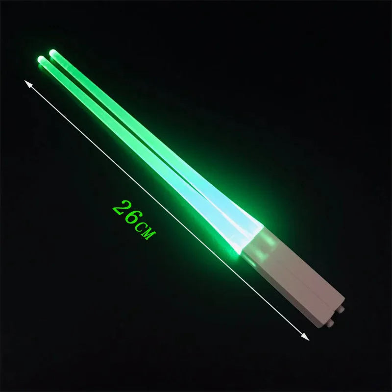 Glowing Lightsaber Chopsticks | LED Light-Up Sushi & Noodle Utensils