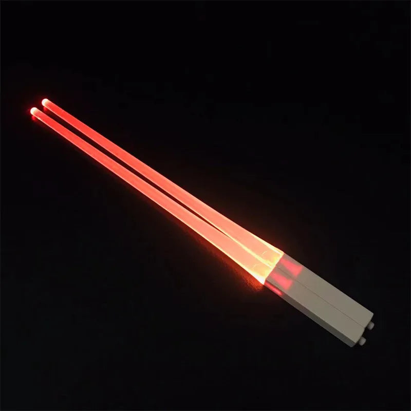 Glowing Lightsaber Chopsticks | LED Light-Up Sushi & Noodle Utensils