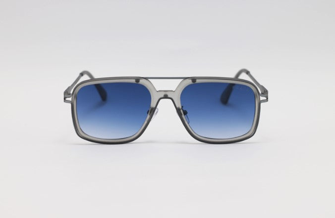 Vintage Grey Translucent Blue Gradient Sunglasses