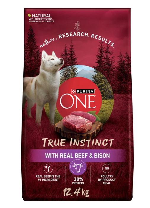 Purina ONE True Instinct Beef & Bison, Dry Dog Food, 6.8-12.4 kg (CANADA ONLY)