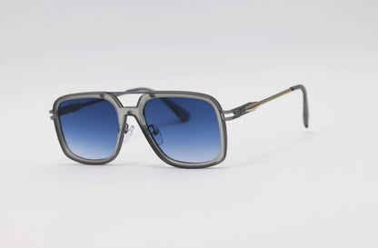 Vintage Grey Translucent Blue Gradient Sunglasses