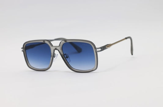 Vintage Grey Translucent Blue Gradient Sunglasses