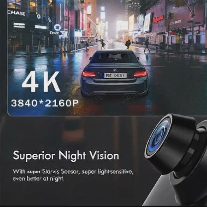 Mirror Dash Cam 12-inch 4K, Night Vision, CarPlay & Android Auto